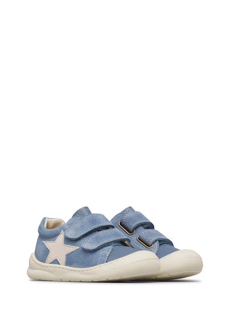 Chaussures en cuir et en daim babe 2 Céleste-blanc+Rose-blanc crème 2 - vertbaudet enfant 