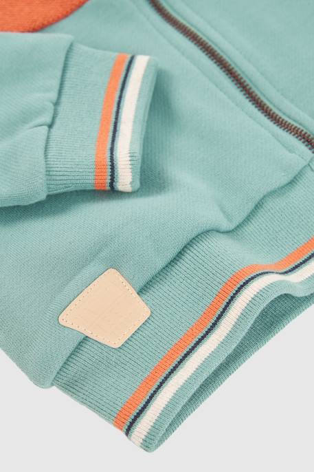 Sweat zippé à capuche enfant Vert 3 - vertbaudet enfant 