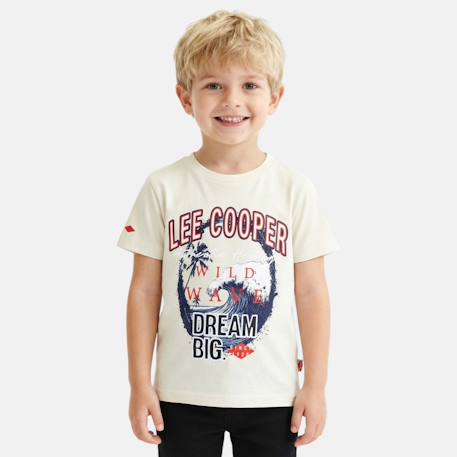 T-shirt manches courtes garçon avec imprimé Blanc+Bleu+Gris+Marine 1 - vertbaudet enfant 