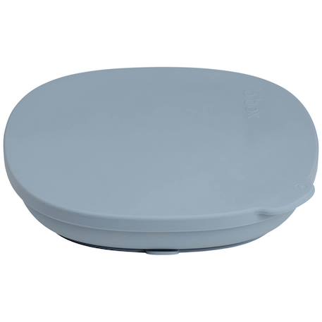 Assiette bébé silicone ventouse avec couvercle Bleu+Rose+Vert 5 - vertbaudet enfant 