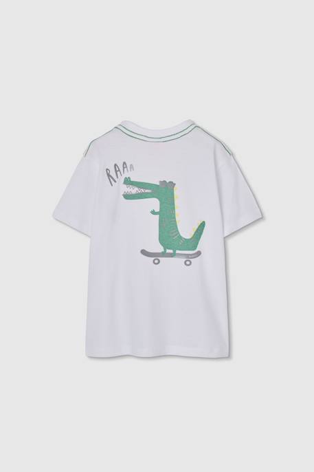 T-shirt enfant coton  crocodile Blanc 2 - vertbaudet enfant 