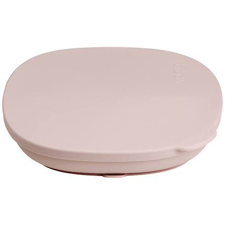 Assiette bébé silicone ventouse avec couvercle Bleu+Rose+Vert 10 - vertbaudet enfant 