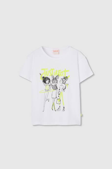T-shirt fille en coton Blanc 1 - vertbaudet enfant 