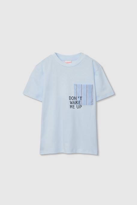 Pyjama enfant en coton à manches courtes Bleu 3 - vertbaudet enfant 
