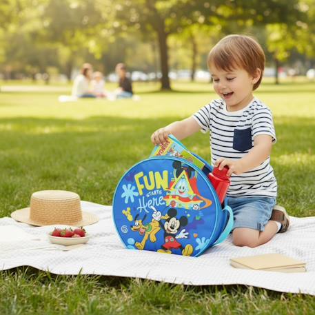 Sac à dos rond enfant 27x9 cm à motif mickey Bleu 2 - vertbaudet enfant 