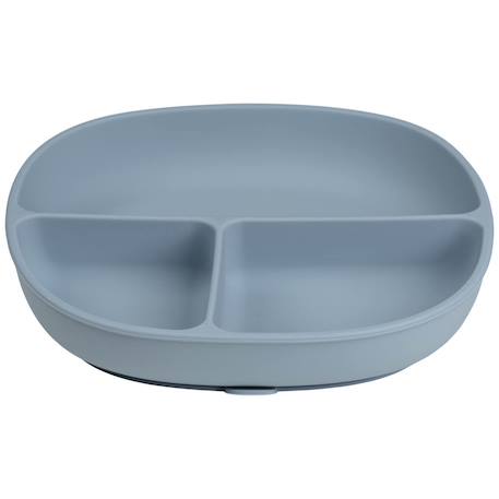 Assiette bébé silicone ventouse avec couvercle Bleu+Rose+Vert 4 - vertbaudet enfant 