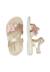 Sandales en cuir avec des papillons appliqués maudi Platine- 4 - vertbaudet enfant 