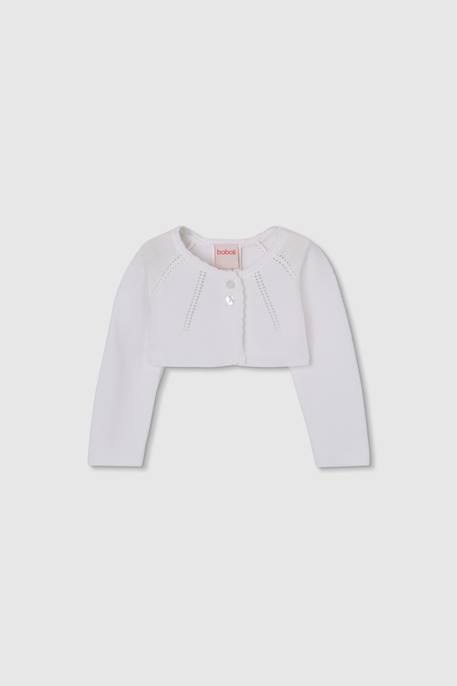 Boléro bébé coton Blanc 1 - vertbaudet enfant 