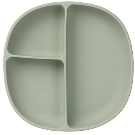 Assiette bébé silicone ventouse avec couvercle Bleu+Rose+Vert 15 - vertbaudet enfant 