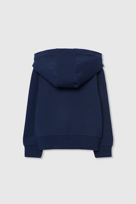 Sweat à capuche zippé Bleu 2 - vertbaudet enfant 
