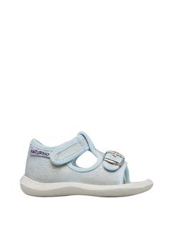 Chaussures-Sandales ouvertes en tissu laminé paros