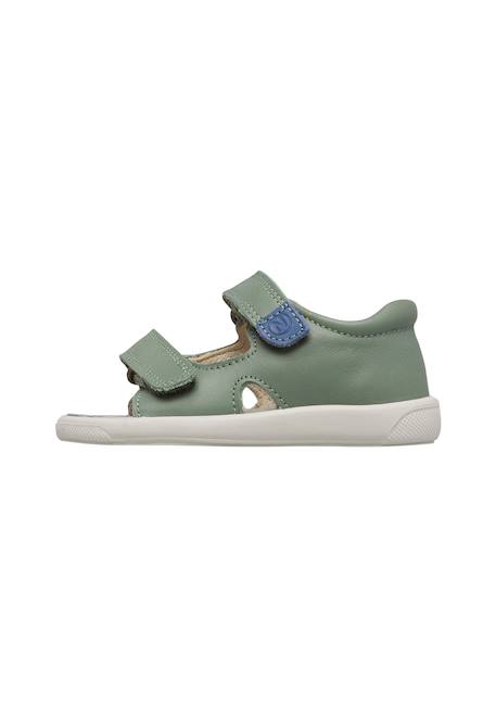 Sandales en cuir avec fermeture scratch july Marron clair-+Sage- 8 - vertbaudet enfant 