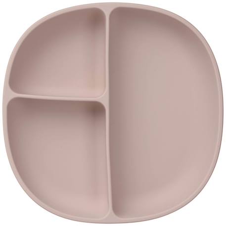 Assiette bébé silicone ventouse avec couvercle Bleu+Rose+Vert 11 - vertbaudet enfant 