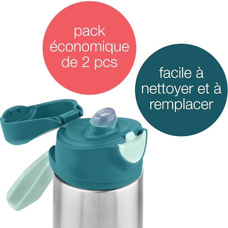 Lot de 2 becs de remplacement pour gourde en tritan Blanc 6 - vertbaudet enfant 