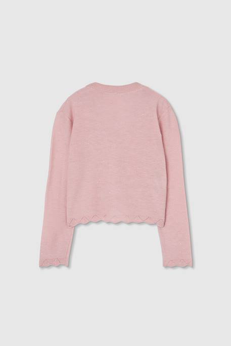 Gilet en coton Rose 2 - vertbaudet enfant 
