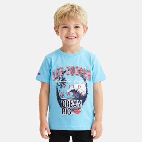 T-shirt manches courtes garçon avec imprimé Blanc+Bleu+Gris+Marine 6 - vertbaudet enfant 