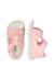 Sandales à bout ouvert « open toe » en tissu paros Rose- 4 - vertbaudet enfant 