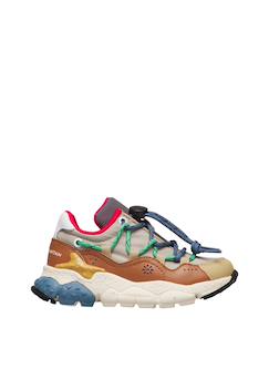 Chaussures-Sneakers en simili cuir et tissu technique raikiri junior.