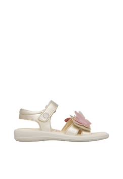-Sandales en cuir avec des papillons appliqués maudi