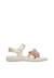 Sandales en cuir avec des papillons appliqués maudi Platine- 1 - vertbaudet enfant 