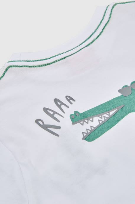 T-shirt enfant coton  crocodile Blanc 4 - vertbaudet enfant 