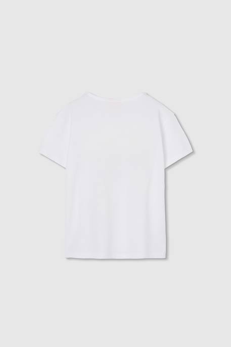 T-shirt fille en coton Blanc 2 - vertbaudet enfant 