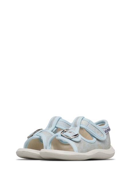 Sandales ouvertes en tissu laminé paros Céleste- 5 - vertbaudet enfant 