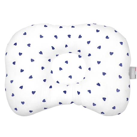 Coussin cale-tête ergonomique en gaze de coton lovio Bleu+Rouge 1 - vertbaudet enfant 