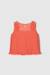Tee-shirt fille en mousseline Rouge 1 - vertbaudet enfant 