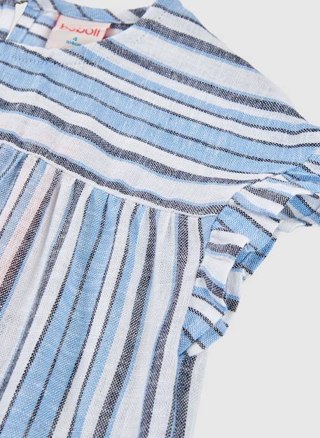 Blouse fille lin rayures Multicolore 3 - vertbaudet enfant 