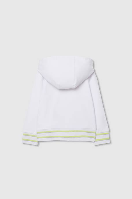 Sweat zippé à capuche polaire Blanc 2 - vertbaudet enfant 