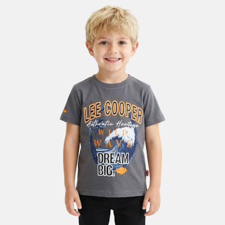T-shirt manches courtes garçon avec imprimé Blanc+Bleu+Gris+Marine 11 - vertbaudet enfant 