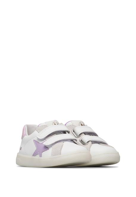 Baskets en cuir et en daim pinn vl. Blanc-lilas 2 - vertbaudet enfant 