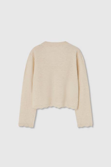 Gilet en coton fille Blanc 2 - vertbaudet enfant 
