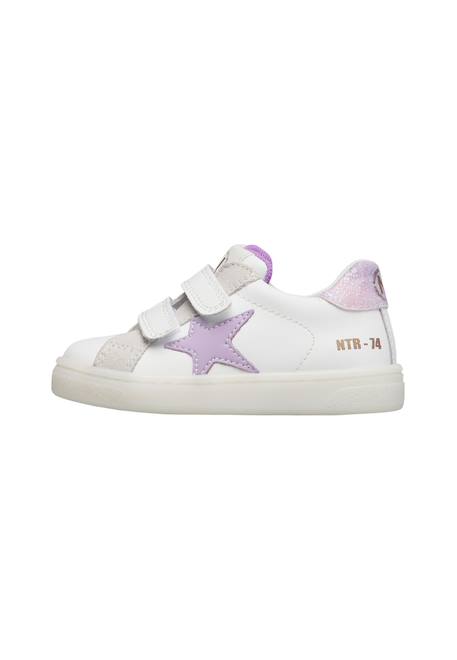 Baskets en cuir et en daim pinn vl. Blanc-lilas 3 - vertbaudet enfant 
