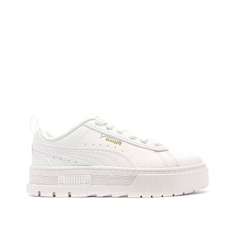 Baskets basses  à lacets Blanc+Blanc or 1 - vertbaudet enfant 