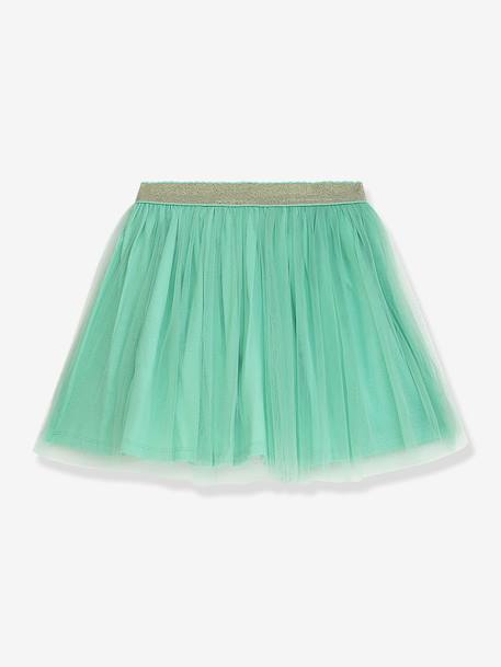 Jupe en tulle broderie cerises fille DANAMADE menthe 2 - vertbaudet enfant 