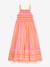 Robe à motifs floraux et géométriques fille DANAMADE orange 1 - vertbaudet enfant 