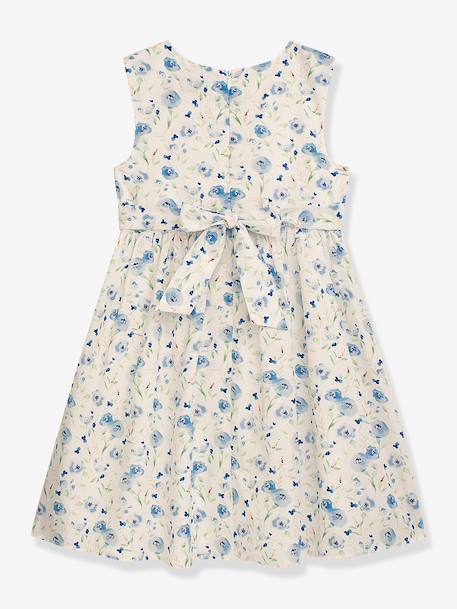 Robe d'été à motif fleuri, taille smockée fille DANAMADE pêche 2 - vertbaudet enfant 