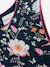 Robe à imprimé fleuri et ceinture fille DANAMADE marine 3 - vertbaudet enfant 