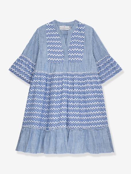 Fille-Robe à motif zigzag, doublée, fille, DANAMADE