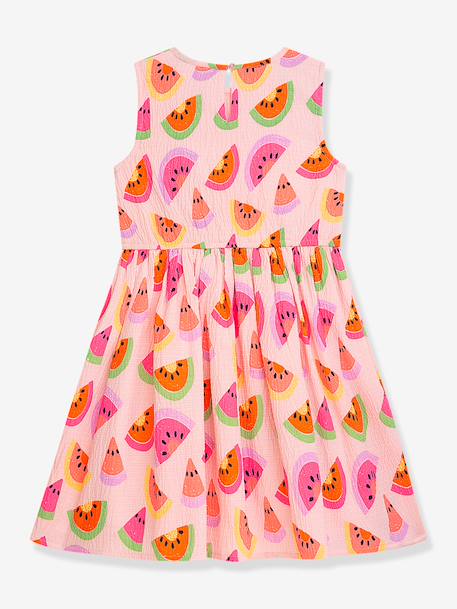 Robe avec nœud et imprimé pastèque fille DANAMADE rose dragée 2 - vertbaudet enfant 