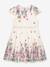 Robe imprimé fleuri à manches courtes, fille DANAMADE crème 1 - vertbaudet enfant 