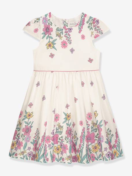 Fille-Robe imprimé fleuri à manches courtes, fille DANAMADE