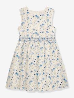 -Robe d'été à motif fleuri, taille smockée fille DANAMADE