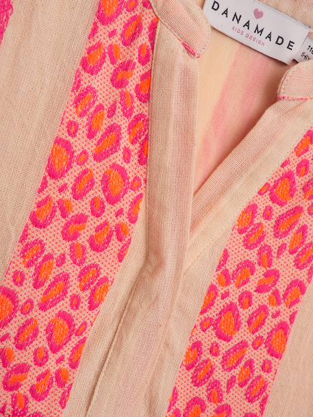Robe à motif bohème graphique fille DANAMADE rose 3 - vertbaudet enfant 
