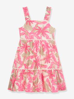 -Robe d'été, volants, imprimé palmiers fille DANAMADE