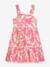Robe d'été, volants, imprimé palmiers fille DANAMADE rose 1 - vertbaudet enfant 