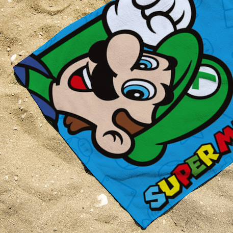Serviette de plage super mario coton Bleu 2 - vertbaudet enfant 