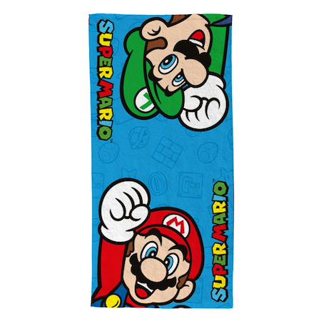 Serviette de plage super mario coton Bleu 3 - vertbaudet enfant 